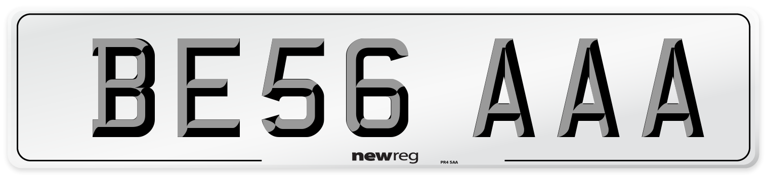BE56 AAA Number Plate from New Reg